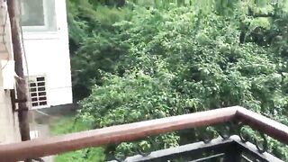 대낮 발코니에서 자위하는 일반인 china