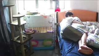 【家庭摄像头】骨感美女奶子挺拔日常换衣啪啪 china ipcam  (28)