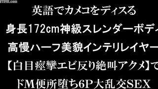 NCYF-047 A 172cm tall, god-like, slender, arrogant, half-Japanese beauty with an intellectual look who disses cameramen in English [with eye Reducing Mosaic JAV