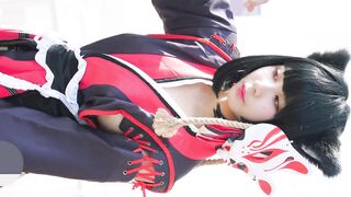 コミックマーケット コスプレ クールビューティーレイヤーさんのセクシー和服コスプレ コミケ 美尻 バックパンチラ 横乳 voyeur jp